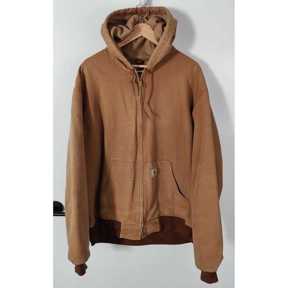 Vintage Carhartt J131 BRN Size 2XL Duck Canvas Brown Jacket Made in USA